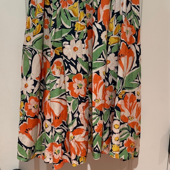 NWT Patrons of Peace Coral Bloom Floral Boho Sundress in Orange, Green & Black - Picture 4 of 11